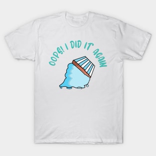 Oops Blue Cupcake Dropped Dessert T-Shirt